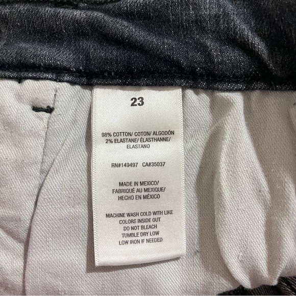 Favorite Daughter The Jordie Super High Rise Straight Jeans Gray Black Size 23 - Picture 8 of 9